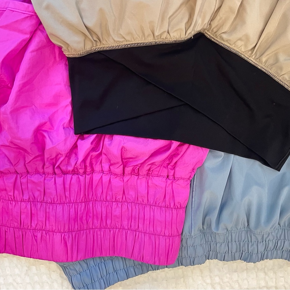 Running short Trio — Hot Pink, Beige, Black, Dusty Blue 3 set